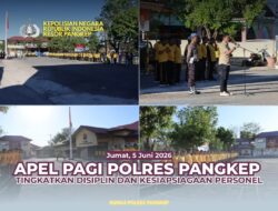 APEL PAGI POLRES PANGKEP, TINGKATKAN DISIPLIN DAN KESIAPSIAGAAN PERSONEL