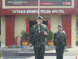 Dansat Brimob Polda Sulsel Pimpin Apel Tradisi Penerimaan Bintara Remaja Angkatan 54 T.A. 2026